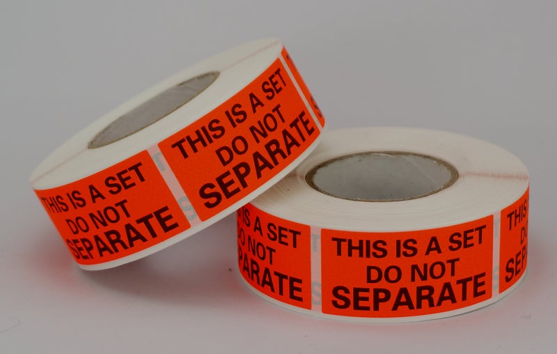 BETCKEY 6 Rolls/3000 Labels,This is a Set Do Not Separate,Fluorescent Red Packing Labels(1" x 2") - Image 2